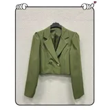 Giacche(D) Genere Giacca Blazer Giacca Donna Primavera Made in Italia Quotidiano Vari Colori Standard Monocromo — foto 1