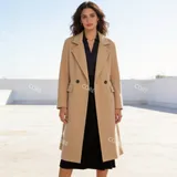 Cappotto lungo con cintura — foto 1