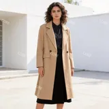 Cappotto lungo con cintura — foto 3