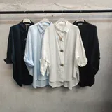 Camicie(D) Genere Camicia Camicia Donna Primavera/Estate Made in Italia Quotidiano Colore Unico Oversize — foto 1
