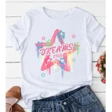 T-Shirt Donna Primavera/Estate Made in Cina Quotidiano Colore Unico Standard Stampata — foto 1