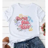 T-Shirt Donna Primavera/Estate Made in Cina Quotidiano Colore Unico Standard Stampata — foto 1
