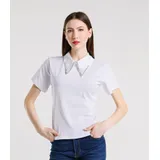 T-Shirt & Top(D) Genere T-Shirt Donna Estate Made in Italia Quotidiano Vari Colori Petite Monocromo — foto 1