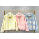 Giacca Leggere Giacca Donna Primavera Made in Italia Quotidiano Vari Colori Standard Scozzese — foto 3
