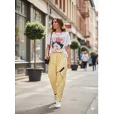 Pantaloni(D) Genere Harem Donna Primavera Made in Italia Quotidiano Vari Colori Standard Monocromo — foto 1
