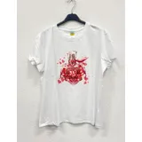 T-Shirt & Top(D) Genere T-Shirt Donna Estate Made in Italia Quotidiano Colore Unico Standard Stampata — foto 3
