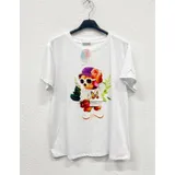 T-Shirt & Top(D) Genere T-Shirt Donna Estate Made in Italia Quotidiano Colore Unico Standard Stampata — foto 3