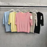 T-Shirt & Top(D) Genere T-Shirt Donna Primavera/Estate Made in Spagna Quotidiano Colore Unico Curvy(taglie forti) — foto 1