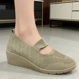 Sneakers basse Donna Primavera Made in Cina Tempo libero Colore Unico Zeppe Tonda — foto 3