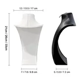 1pz Espositore Porta Gioielli a Busto in Similpelle Altezza 26cm — foto 3
