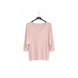 SOLID COLOR MODAL SWEATER WITH V-NECK — foto 5