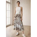 LONG PRINTED TENCEL SKIRT WITH WAIST TIE — foto 1