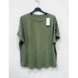 T-Shirt & Top(D) Genere T-Shirt Donna Estate Made in Italia Quotidiano Vari Colori Curvy(taglie forti) Monocromo — foto 4