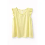 Sleeveless satin top with ruffles — foto 9