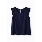 Sleeveless satin top with ruffles — foto 11