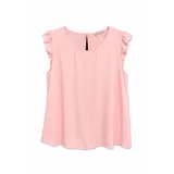 Sleeveless satin top with ruffles — foto 15