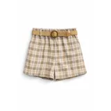 PLAID COTTON BLEND SHORTS WITH BELT — foto 3