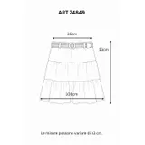 Plaid cotton-blend ruffled skirt with belt — foto 4