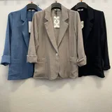 Giacche(D) Genere Giacca di Jeans Giacca Donna Quattro stagioni Made in Italia Tempo libero Colore Unico Standard — foto 1