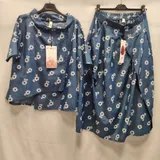 Completo(D) Genere Tuta Jumpsuit Donna Estate Made in Italia Tempo libero Colore Unico Curvy(taglie forti) Stampata — foto 4