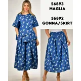 Completo(D) Genere Tuta Jumpsuit Donna Estate Made in Italia Tempo libero Colore Unico Curvy(taglie forti) Stampata — foto 1