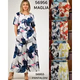 Completo(D) Genere Tuta Jumpsuit Donna Estate Made in Italia Tempo libero Colore Unico Curvy(taglie forti) Fiori — foto 1