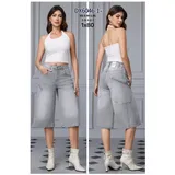 Jeans Corto Donna Primavera/Estate Made in Cina Quotidiano Colore Unico Standard Monocromo — foto 1