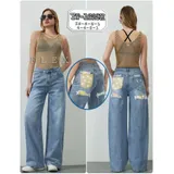 Jeans(D) Genere Jeans Larghi Donna Quattro stagioni Made in Cina Tempo libero Colore Unico Standard — foto 1