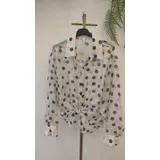 Camicie(D) Genere Camicia Camicia Casual Donna Primavera/Estate Made in Italia Tempo libero Colore Unico Standard Pois Cotone — foto 1