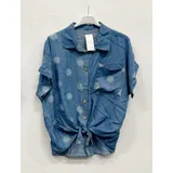 Camicie(D) Genere Camicia Camicia Donna Estate Made in Italia Quotidiano Colore Unico Standard Monocromo Jeans — foto 4