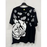 T-Shirt & Top(D) Genere T-Shirt Donna Estate Made in Italia Quotidiano Colore Unico Curvy(taglie forti) Stampata — foto 4