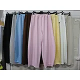 Pantaloni Donna Quattro stagioni Made in Italia Quotidiano Vari Colori Standard Monocromo Senza Chiusura — foto 3