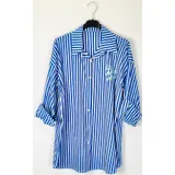 Camicia Camicia Elegante Donna Estate Made in Italia Tempo libero Vari Colori Standard Righe — foto 5