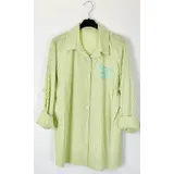 Camicia Camicia Elegante Donna Estate Made in Italia Tempo libero Vari Colori Standard Righe — foto 3