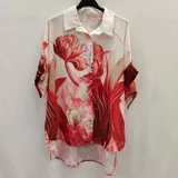 Camicie(D) Genere Camicetta Camicia Casual Donna Estate Made in Italia Tempo libero Vari Colori Standard Fiori — foto 1
