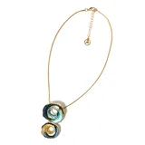 Collana con Doppio Ciondolo a Spirale Smaltata — foto 1
