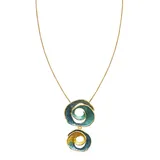 Collana con Doppio Ciondolo a Spirale Smaltata — foto 3