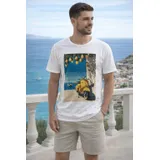 T-shirt&Polo(U) Uomo T-shirt Uomo Uomo Primavera/Estate Made in Italia Tempo libero Colore Unico Standard Stampata — foto 1
