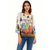 Pullover Pullover Donna Primavera/Estate Made in Italia Tempo libero Vari Colori Standard Stampata — foto 1