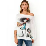 Pullover Pullover Donna Primavera/Estate Made in Italia Tempo libero Vari Colori Standard Stampata — foto 1