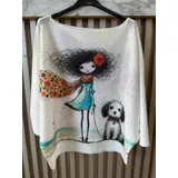 Pullover Pullover Donna Primavera/Estate Made in Italia Tempo libero Vari Colori Standard Stampata — foto 3