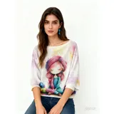 Pullover Pullover Donna Primavera/Estate Made in Italia Tempo libero Vari Colori Standard Stampata — foto 1