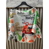 Pullover Pullover Donna Primavera/Estate Made in Italia Tempo libero Vari Colori Standard Stampata — foto 3