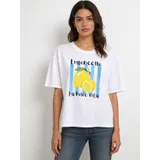 T-Shirt Donna Estate Made in Italia Tempo libero Colore Unico Standard Stampata — foto 1
