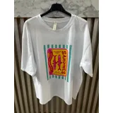 T-Shirt Donna Estate Made in Italia Tempo libero Colore Unico Standard Stampata — foto 3