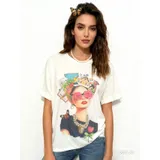 T-Shirt Donna Estate Made in Italia Tempo libero Standard Monocromo — foto 1