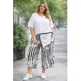T-Shirt & Top(D) Genere T-Shirt Donna Primavera/Estate Made in Italia Tempo libero Colore Unico Curvy(taglie forti) Righe — foto 1