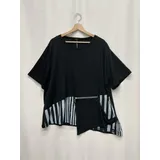 T-Shirt & Top(D) Genere T-Shirt Donna Primavera/Estate Made in Italia Tempo libero Colore Unico Curvy(taglie forti) Righe — foto 3