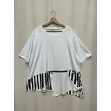 T-Shirt & Top(D) Genere T-Shirt Donna Primavera/Estate Made in Italia Tempo libero Colore Unico Curvy(taglie forti) Righe — foto 4