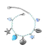 Bracciale di Perline Colorate con Charms Marini — foto 4